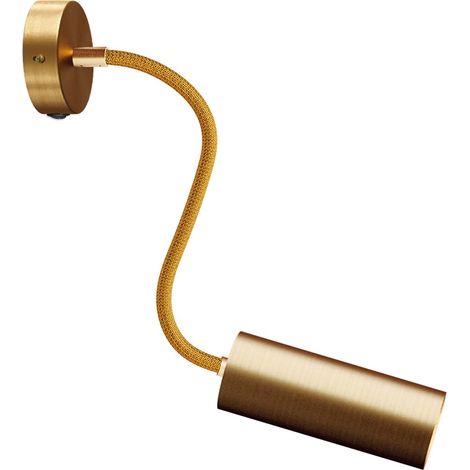 Lampada Fermaluce Flex 30 con mini rosone con interruttore e faretto con paralume Tub-E14