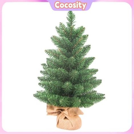 Mini sapin de Noël - COCOSITY - 60 cm - Vert - Base lin stable - Léger & transportable (1/4)