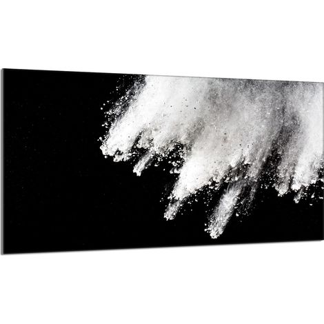 Plaque de protection en verre pour poêle 90x52 Explosion (1/5)