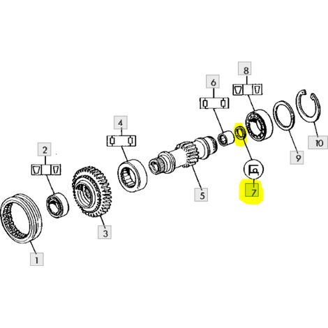 Paraolio intermedio per albero per John Deere 3200 3100 3200X 3400X RT7700018159