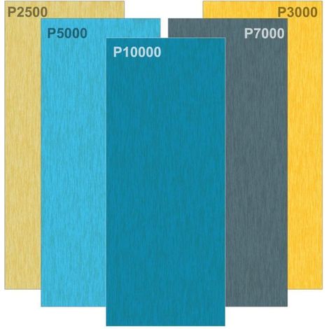 30 Blatt Schleifpapier, Körnung 2500, 3000, 5000, 7000, 10000, Schleifblätter für Autos, Holzmöbel, Stein, Metall, Glas, 9,3 x 23 cm pro Blatt - Ineasicer (1/4)