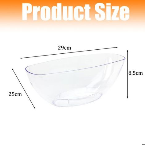 Pot de Fleurs Ovale en Plastique Transparent avec Fond surélevé 36 cm (1/5)