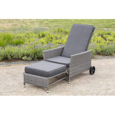 Komfort Deckchair Auflage Stahl/Kunststoffgeflecht