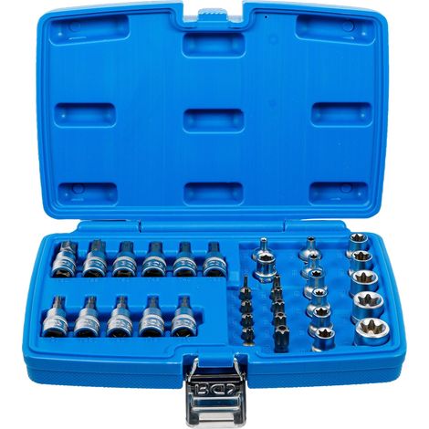 BGS  Juego  de  vasos  y  puntas  10  mm  (3/8")  perfil  en  T  (para  Torx)  34  piezas.  -  5021 (1/4)