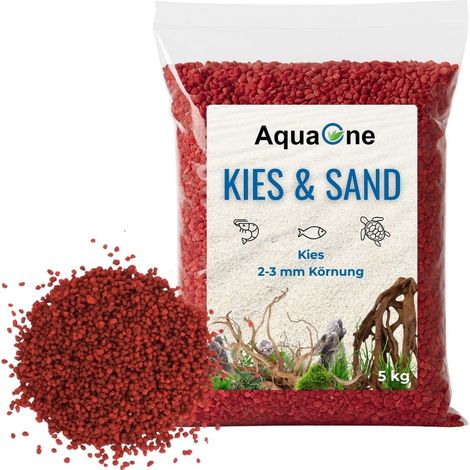 5 kg Roter Quarzkies (2-3 mm) – Premium Bodengrund für Aquarien