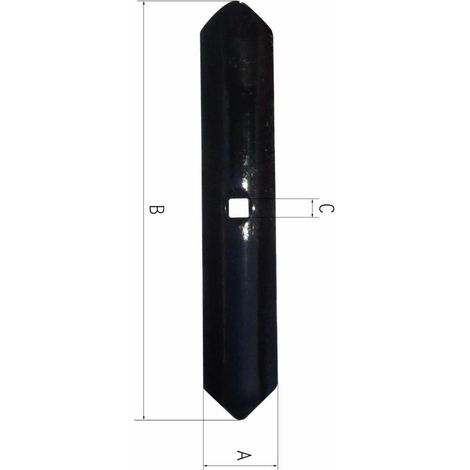 Vomerino reversibile 41x230x6 reversibile per coltivatori in acciaio al boro temperato
