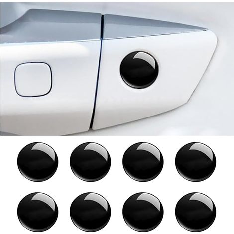 Pegatinas protectoras para cerradura de coche, cerradura de puerta, fáciles de usar (Negro) 23cm (1/5)