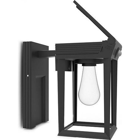 Applique Murale Noir E27 Solaire Détecteur IR Miidex Lighting® (1/5)