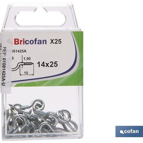 Occhiello aperto filettato zincato 21x80 mm - 3 unità (1/3)