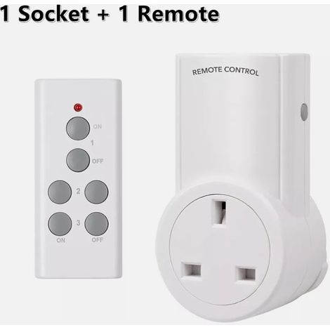 FLITI Wireless Remote Controlled Socket UK, Home Socket Switch, 30m Range, Energy Saving, Ideal for People with Reduced Mobility (1/5)