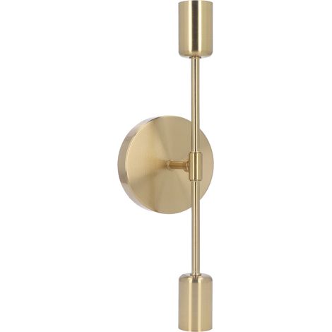 Double douille E27/E26 en acier inoxydable de style vintage, dorée, pour salon ou salle de bain, 85-265 V. (1/5)