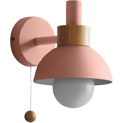 LED-Wandleuchte mit Schalter, Wandleuchte aus Holz, Innenbeleuchtung, Heimdekoration, Schlafzimmer, Wohnzimmer (1/4)