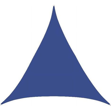 Voile d'Ombre Triangulaire - Tissu Ombrage Anti-UV pour Jardin Piscine Terrasse - 3,5 m x 3,5 m x 5 m - Bleu - 1 Pièce