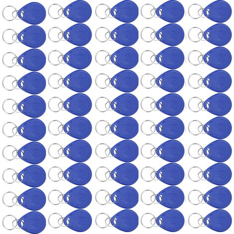 Lot de 50 porte-clés d'identification universels réinscriptibles 125 kHz pour le contrôle d'accès aux ascenseurs et parkings. (1/5)