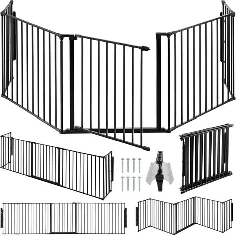 Grille de protection pour cheminée en acier noir