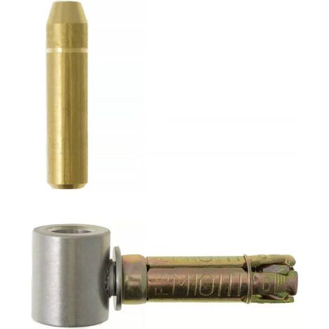 GOND A VIS METAUX INOX 316L L82 D14 AVEC CHEVILLE AXE LAITON