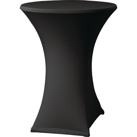 Housse de table extensible noire D2 Samba pour mange-debout