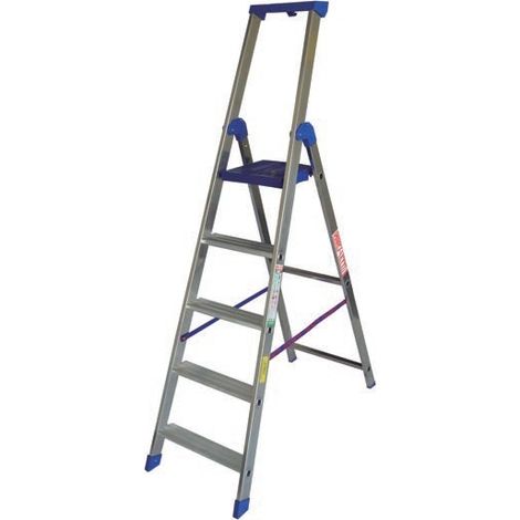 Escalera profesional de tijera, Climb EVO04, 4 peldaños Marchetti 20873 (1/3)