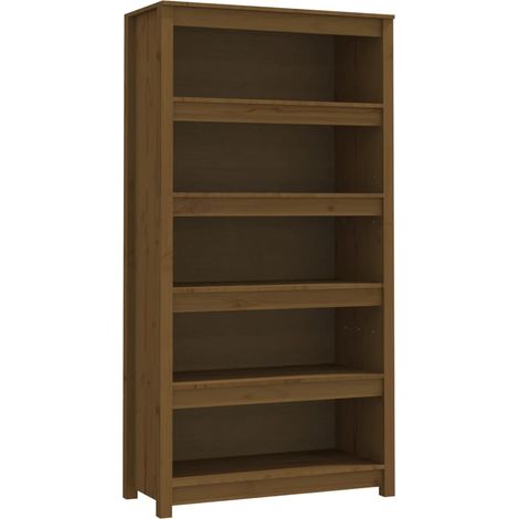 Maison Exclusive - Bücherregal Honigbraun 80x35x154 cm Massivholz