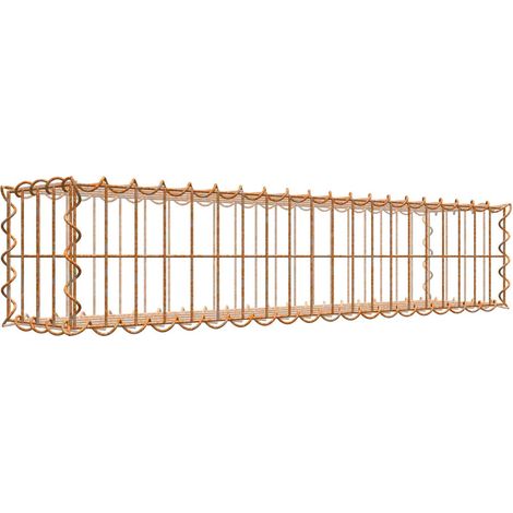 Gabiondeco - Gabion aspect rouille 100 cm x 20 cm x 20 cm (L x H x P). taille des mailles 5 x 10 cm. formation de rouille naturelle en cours - Made in Germany (1/3)