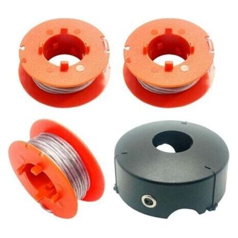 F016800175 Bobine de Fil pour Bosch Art 23 26 30 Easytrim et Combitrim,Pro-Tap Automatique Bobine Cordon Souple,8M x 1,6mm avec Couvercle F016L71088(3 Bobine + 1 Couvercle) (1/4)