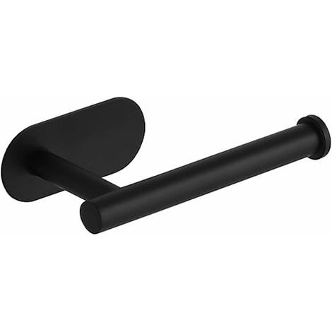 Dérouleur Papier Toilette Mural Noir Acier Inoxydable, Auto-adhésif Porte Papier Toilette Mural sans Percage, Support Rouleau Papier Toilette, pour Cuisine et Salle de Bain,une pièce，Fonepro (1/5)