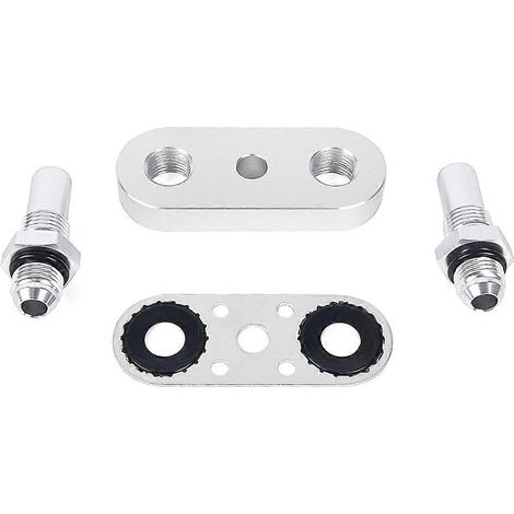 Adapterplatte für Getriebeölkühlerleitung mit 6AN-Anschlüssen und Dichtung für 6L80E, 6L90E und 8L90E