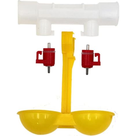 Distributeur d'eau pour Poulets à Double Gobelet Suspendu 10pcs  Plastique, Usage Maison et Ferme, Installation Facile, Lot de 10 Pièces, Alimentation Automatique (1/5)