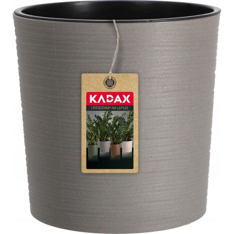 KADAX Blumentopf mit Holzspänen, eleganterübertopf mit Einlage, Topf, Gartenschale, Blumenkübel, Blu
