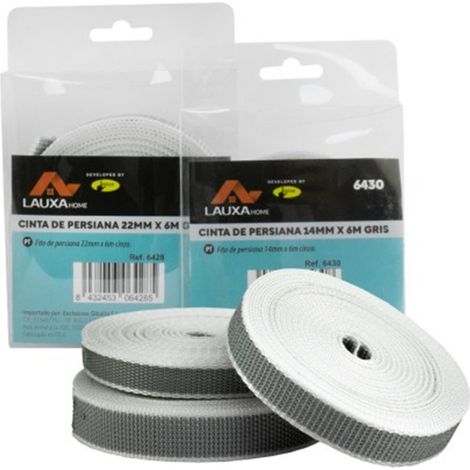 Ruban adhésif aveugle sous blister - 22mm - 6m gris, LAUXA HOME.