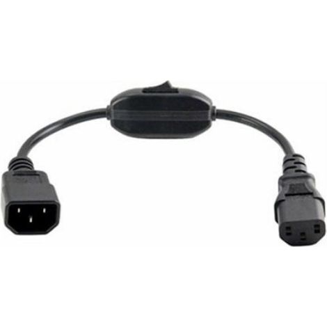 Cordon d'alimentation PDU UPS, câble IEC 320 C14 vers C13 avec interrupteur on/off 30 cm-Fei Yu (1/4)
