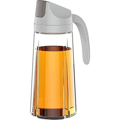 Bouteille d’huile et de vinaigre – Récipient en verre de 630 ml avec couvercle automatique, pour la cuisine