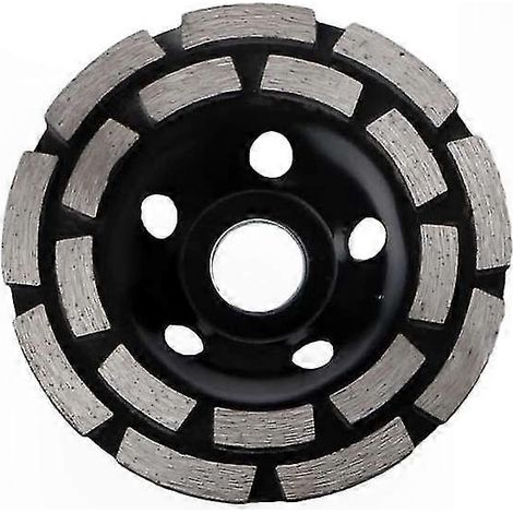 Meule à béton 125 x 22,23 mm, disque diamant double rangée, outil universel de préparation de surface pour carrelage, pierre et maçonnerie (1/2)