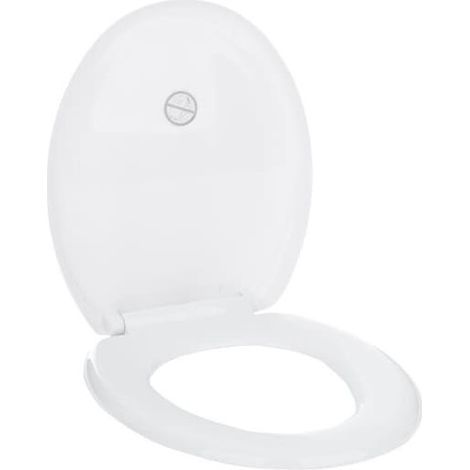 Abattant de toilette à fermeture amortie, blanc, universel