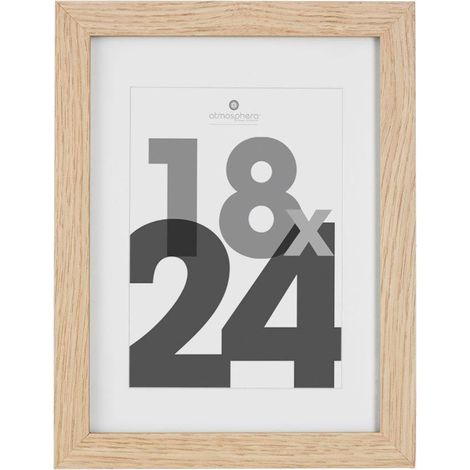 Marco de fotos Eva - madera y cristal - 18x24 cm - Atmosphera créateur d'intérieur