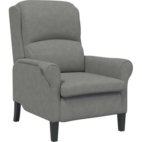 Fauteuil relax Fauteuil Gris foncé 76 x 94 x 102 cm Microfibre (1/5)