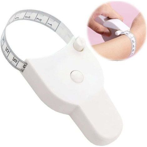 Flexibles, 150 cm langes Maßband für Einzelmessungen. Einziehbares, weißes Maßband. (1/4)