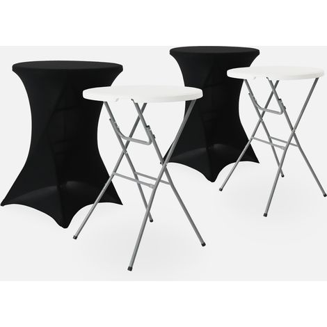 Mesa alta  plegable con funda protectora para eventos, set de 2 (1/5)