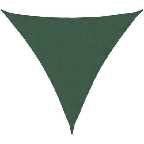 Voile d'ombrage Voile de parasol - Toile d'ombrage Tissu Oxford triangulaire 4x4x4 m Vert foncé BV445209 - (1/5)