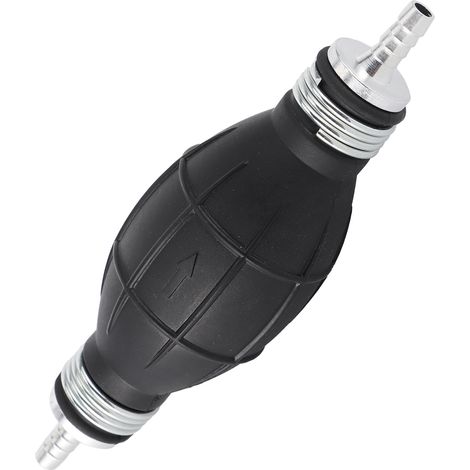 Pompe de transfert de carburant à poire en caoutchouc et alliage d'aluminium, amorceur manuel pour essence, diesel, huile et eau (1/5)