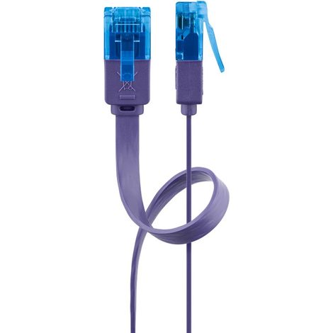 Goobay 96302 cable de red Violeta 0,5 m Cat6a U/UTP (UTP)