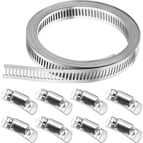 Alicates para abrazaderas de manguera de acero inoxidable sin tornillos, abrazaderas de manguera de acero inoxidable, abrazaderas de manguera de metal, gama de abrazaderas de manguera ajustables para  (1/5)