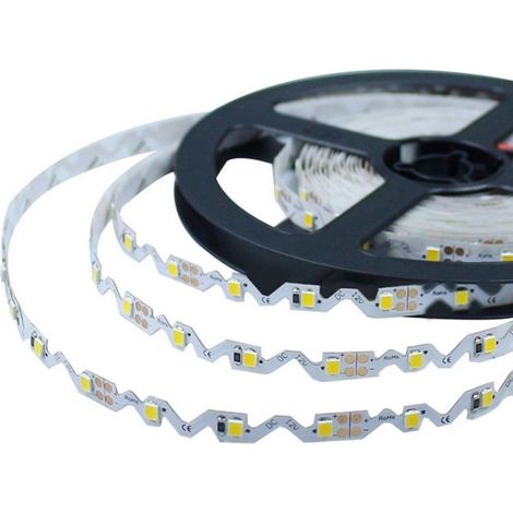 Barcelona Led – Ruban LED ZigZag 12V 30W IP20 – Longueur 5m – Flexible avec adhésif 3M – Haute luminosité pour éclairage décoratif