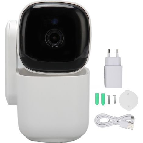 Caméra de Surveillance WiFi 1080p avec Vision Nocturne, Suivi Automatique et Audio Bidirectionnel, Double Bande 2.4GHz/5GHz, Alimentation 100‑240V Prise UE