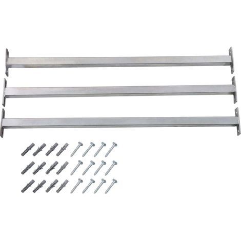 Barres de sécurité réglables pour fenêtres (lot de 3), protection métallique, barrière intérieure, barre de sécurité extensible pour fenêtres, 71 à 120 cm (1/4)