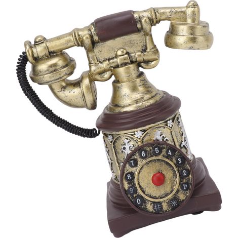 Téléphone portable décoratif vintage ingénieux, style téléphone fixe, pour la maison ou un café -28 (1/5)