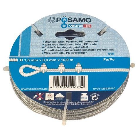 Cable 4 mm/Ring 10 m Galva (por 5)