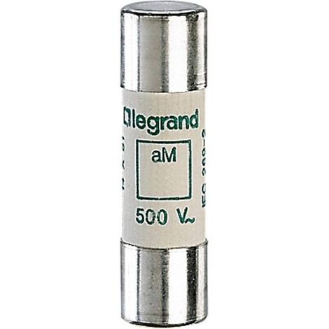Cartouche industrielle cylindrique type aM 14x51mm sans percuteur 40A LEGRAND 014040 (1/3)
