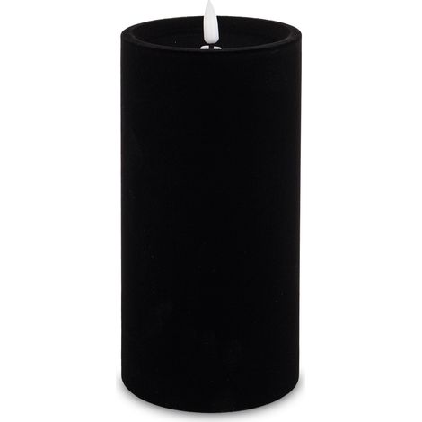 Bougie LED avec minuterie, noire, 10 x 10 x 22 cm (1/5)