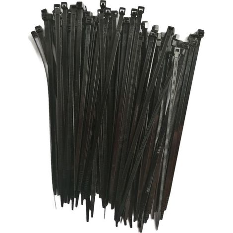 Lot de 100 colliers rilsan attache fils / serre cables 4.5 mm x 200 mm (1/2)